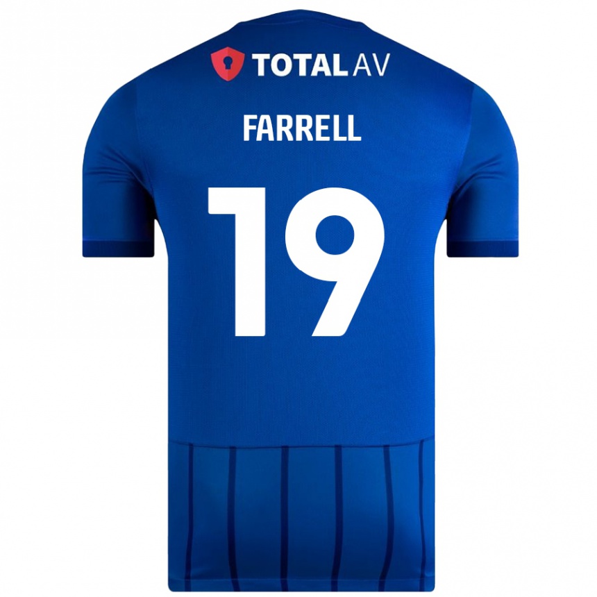 Niño Fútbol Camiseta Jacob Farrell #19 Azul 1ª Equipación 2024/25 Argentina