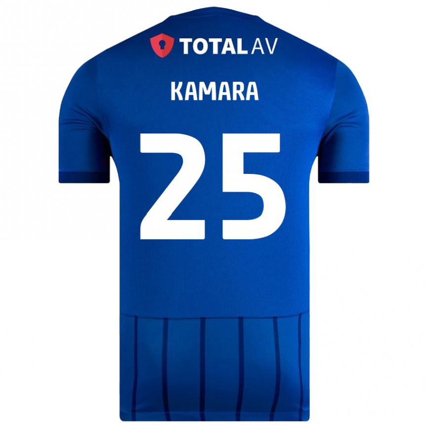 Niño Fútbol Camiseta Abdoulaye Kamara #25 Azul 1ª Equipación 2024/25 Argentina