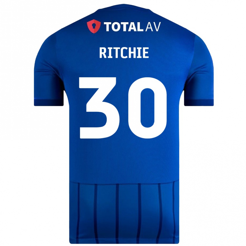 Niño Fútbol Camiseta Matt Ritchie #30 Azul 1ª Equipación 2024/25 Argentina