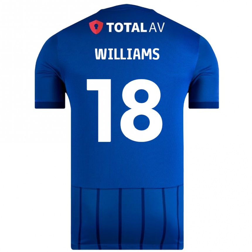 Niño Fútbol Camiseta Scarlett Williams #18 Azul 1ª Equipación 2024/25 Argentina