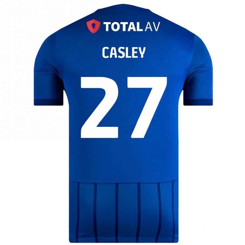 Niño Fútbol Camiseta Riva Casley #27 Azul 1ª Equipación 2024/25 Argentina