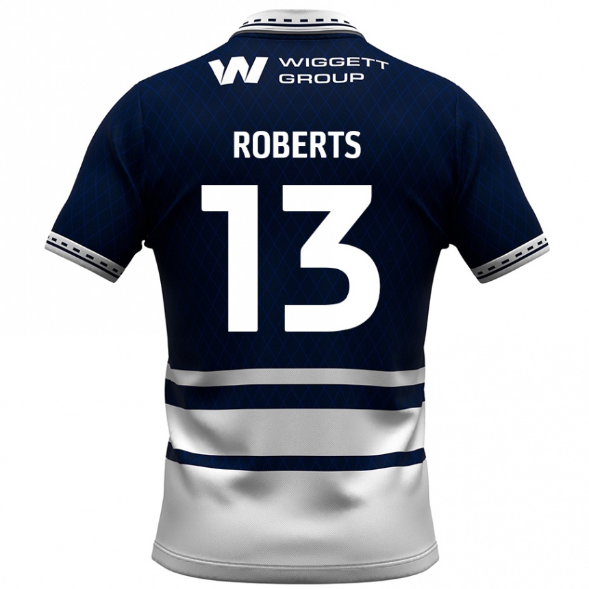 Niño Fútbol Camiseta Liam Roberts #13 Azul Marino Blanco 1ª Equipación 2024/25 Argentina