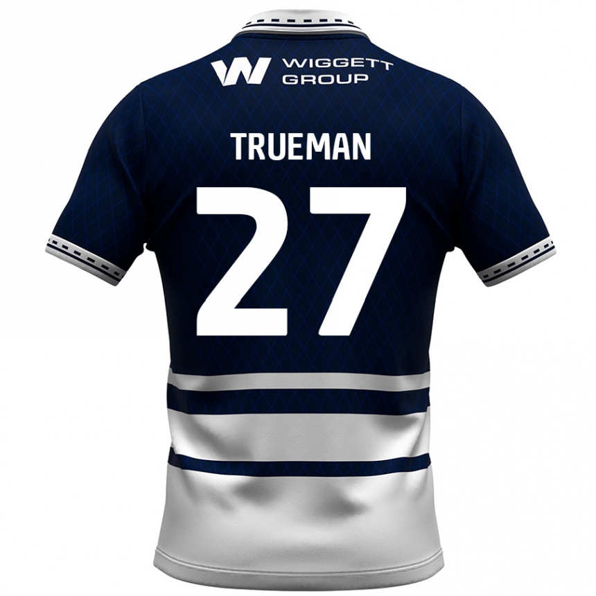 Niño Fútbol Camiseta Connal Trueman #27 Azul Marino Blanco 1ª Equipación 2024/25 Argentina