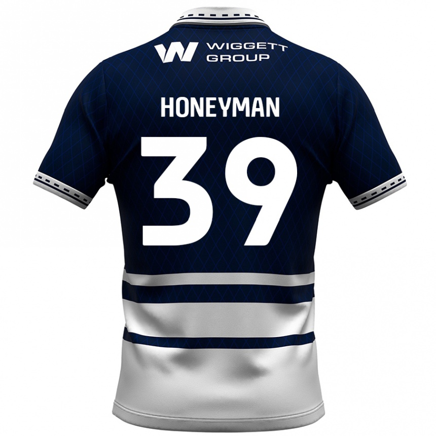 Niño Fútbol Camiseta George Honeyman #39 Azul Marino Blanco 1ª Equipación 2024/25 Argentina