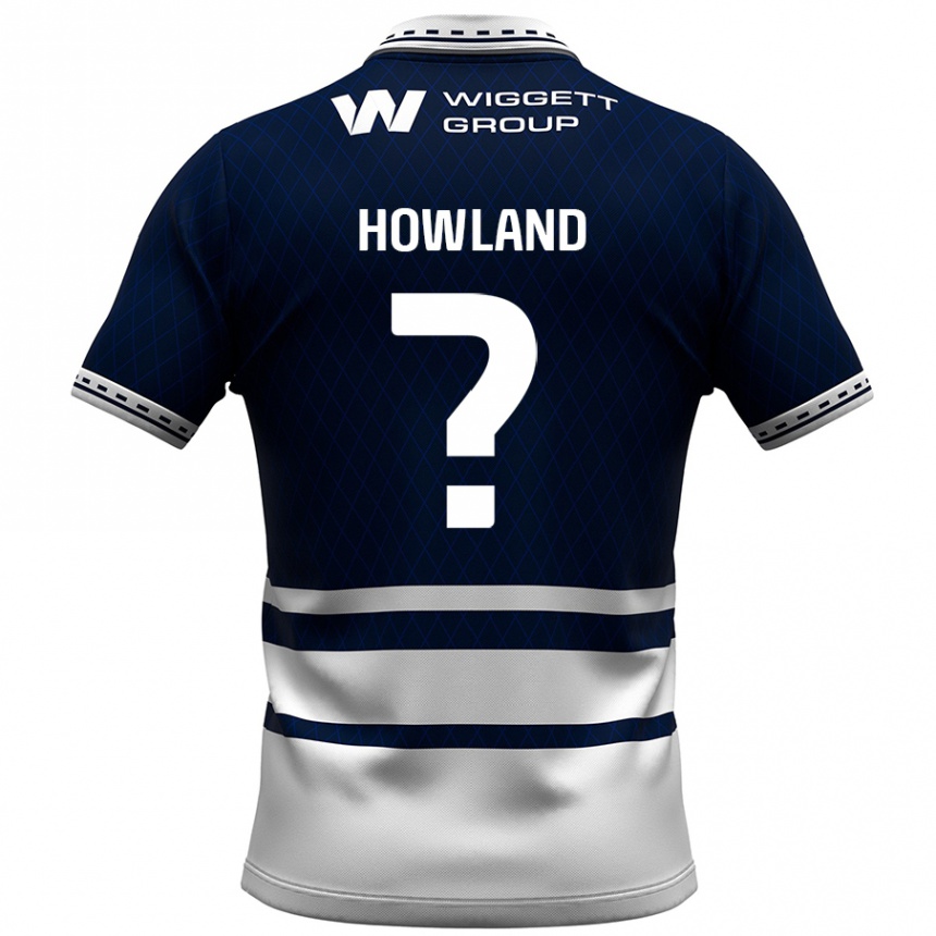 Niño Fútbol Camiseta Jack Howland #0 Azul Marino Blanco 1ª Equipación 2024/25 Argentina