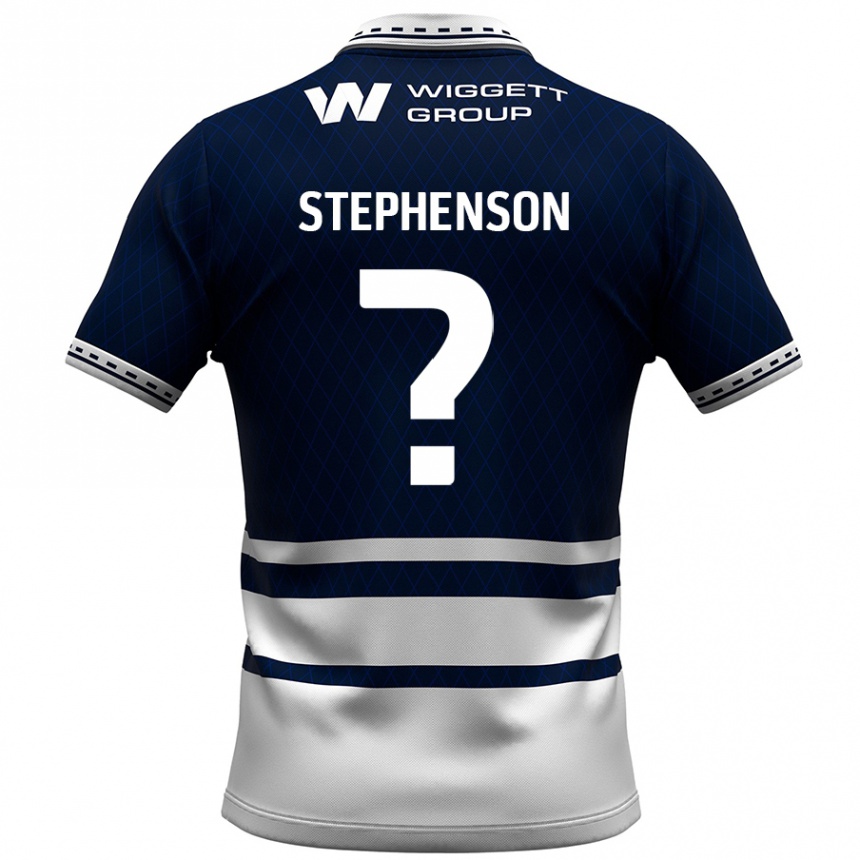 Niño Fútbol Camiseta Joshua Stephenson #0 Azul Marino Blanco 1ª Equipación 2024/25 Argentina