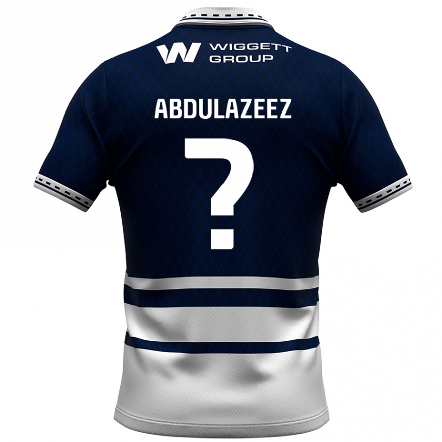 Niño Fútbol Camiseta Abdulahi Abdulazeez #0 Azul Marino Blanco 1ª Equipación 2024/25 Argentina