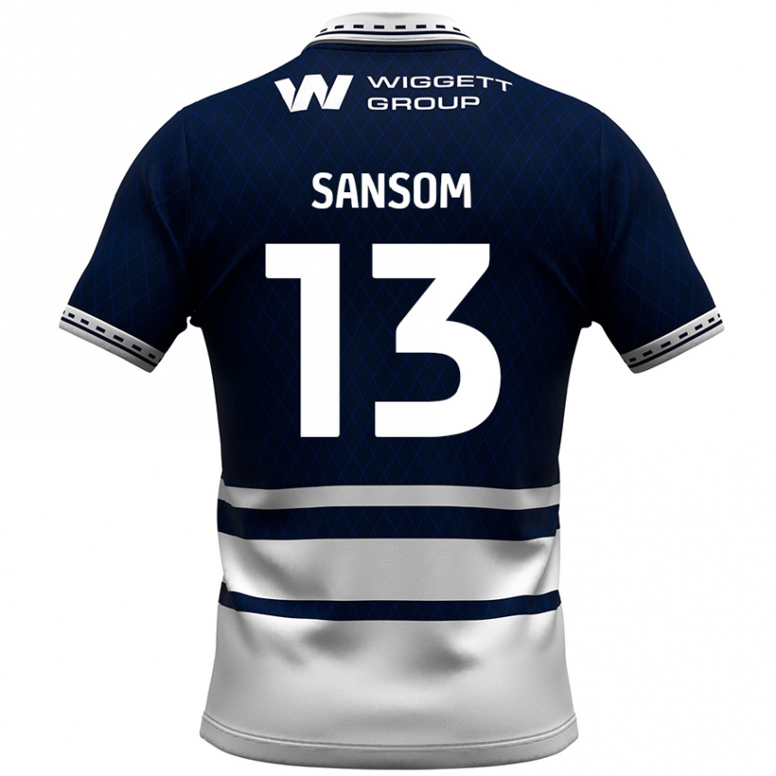 Niño Fútbol Camiseta Chloe Sansom #13 Azul Marino Blanco 1ª Equipación 2024/25 Argentina