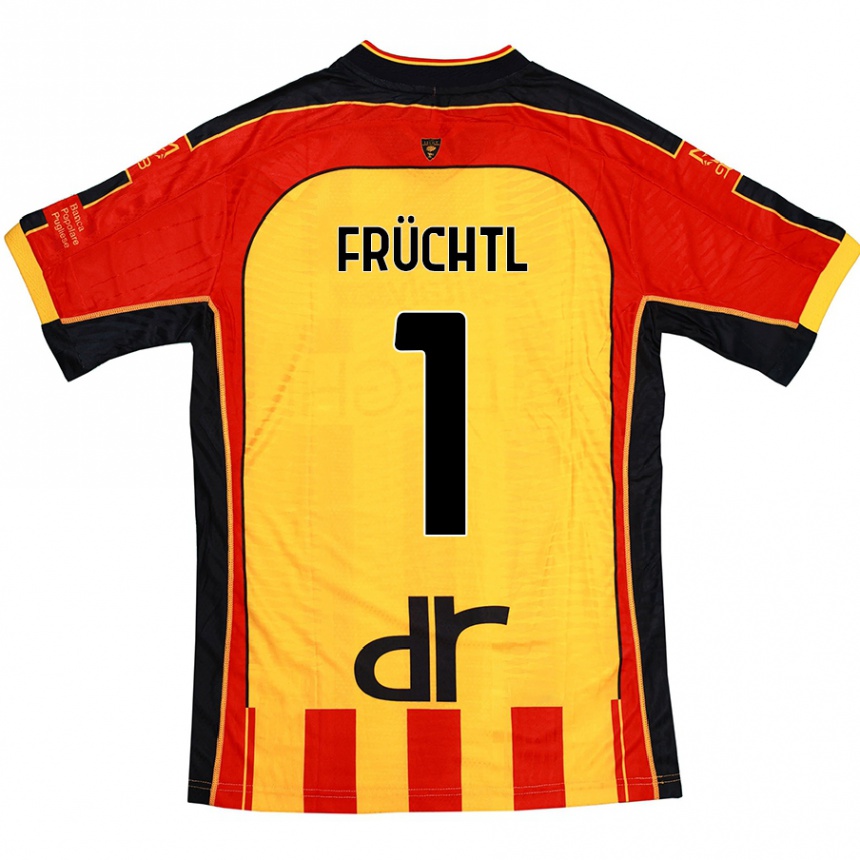 Niño Fútbol Camiseta Christian Früchtl #1 Amarillo Rojo 1ª Equipación 2024/25 Argentina