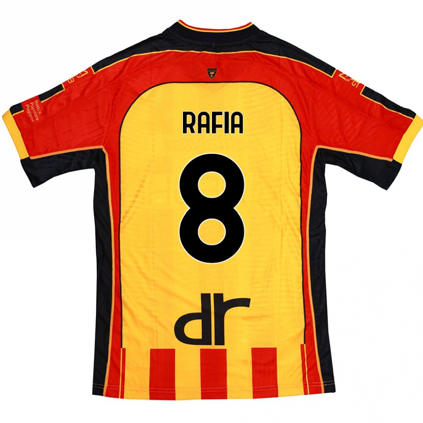 Niño Fútbol Camiseta Hamza Rafia #8 Amarillo Rojo 1ª Equipación 2024/25 Argentina