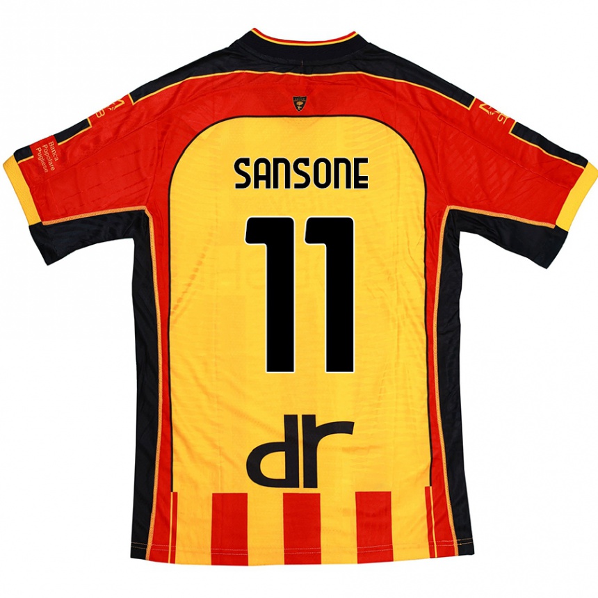 Niño Fútbol Camiseta Nicola Sansone #11 Amarillo Rojo 1ª Equipación 2024/25 Argentina