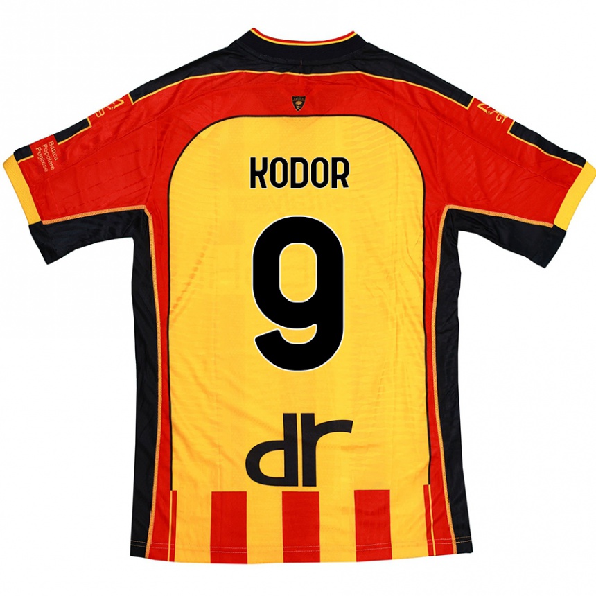 Niño Fútbol Camiseta Jason Kodor #9 Amarillo Rojo 1ª Equipación 2024/25 Argentina