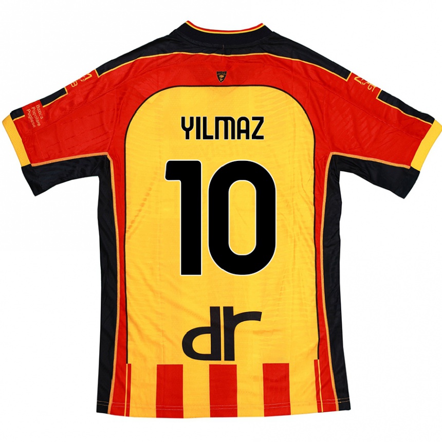 Niño Fútbol Camiseta Enes Yilmaz #10 Amarillo Rojo 1ª Equipación 2024/25 Argentina