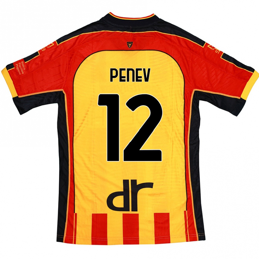 Niño Fútbol Camiseta Plamen Penev #12 Amarillo Rojo 1ª Equipación 2024/25 Argentina