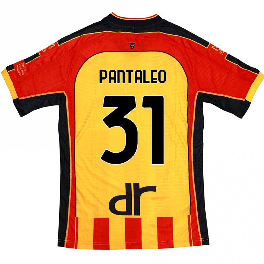 Niño Fútbol Camiseta Dario Pantaleo #31 Amarillo Rojo 1ª Equipación 2024/25 Argentina