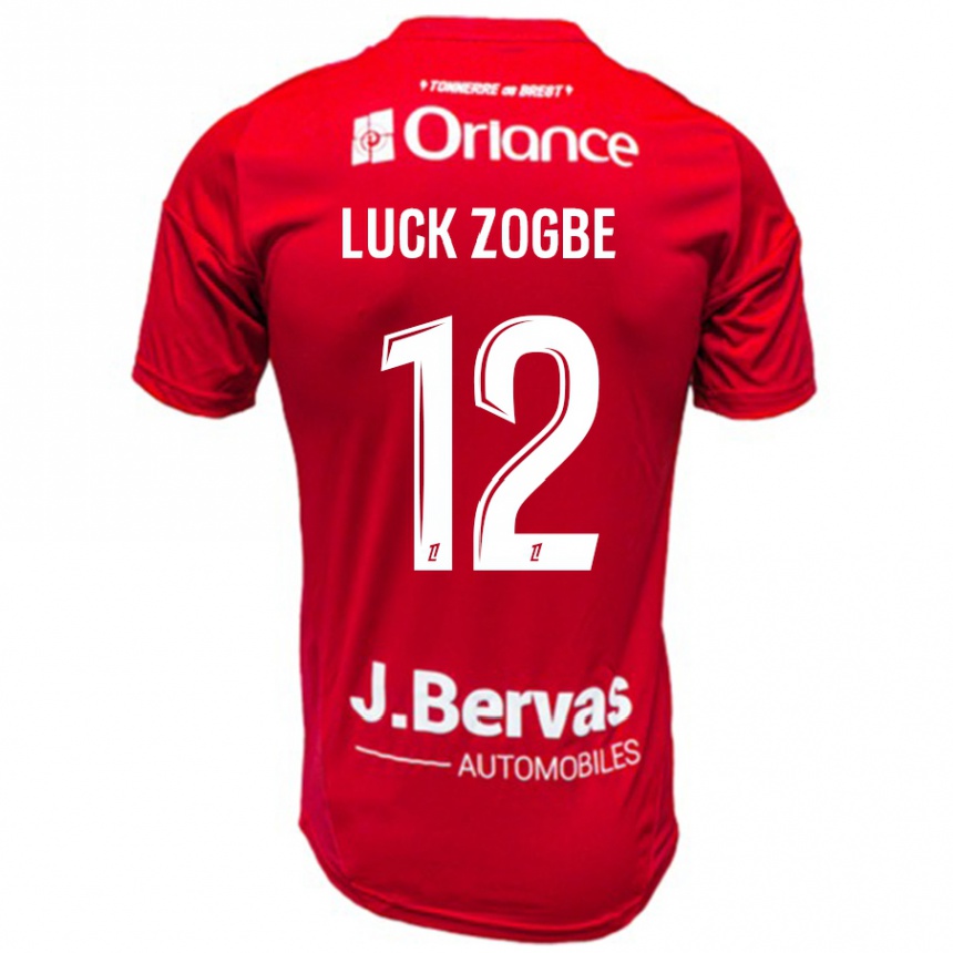 Niño Fútbol Camiseta Luck Zogbé #12 Rojo Blanco 1ª Equipación 2024/25 Argentina