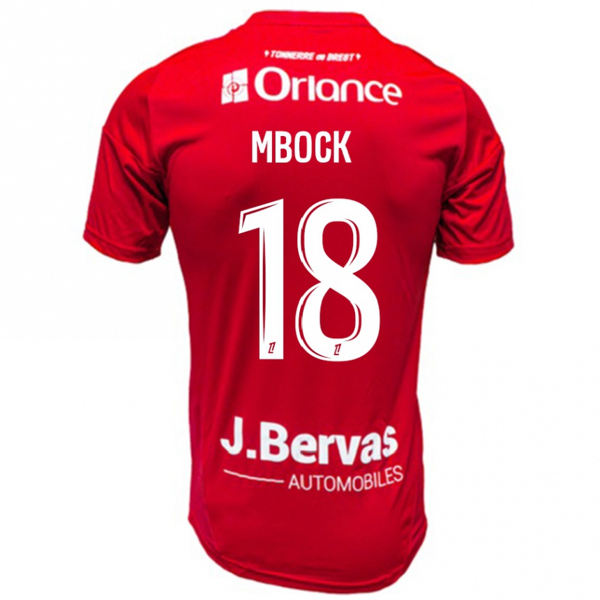 Niño Fútbol Camiseta Hianga'a Mbock #18 Rojo Blanco 1ª Equipación 2024/25 Argentina