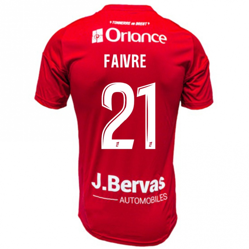 Niño Fútbol Camiseta Romain Faivre #21 Rojo Blanco 1ª Equipación 2024/25 Argentina