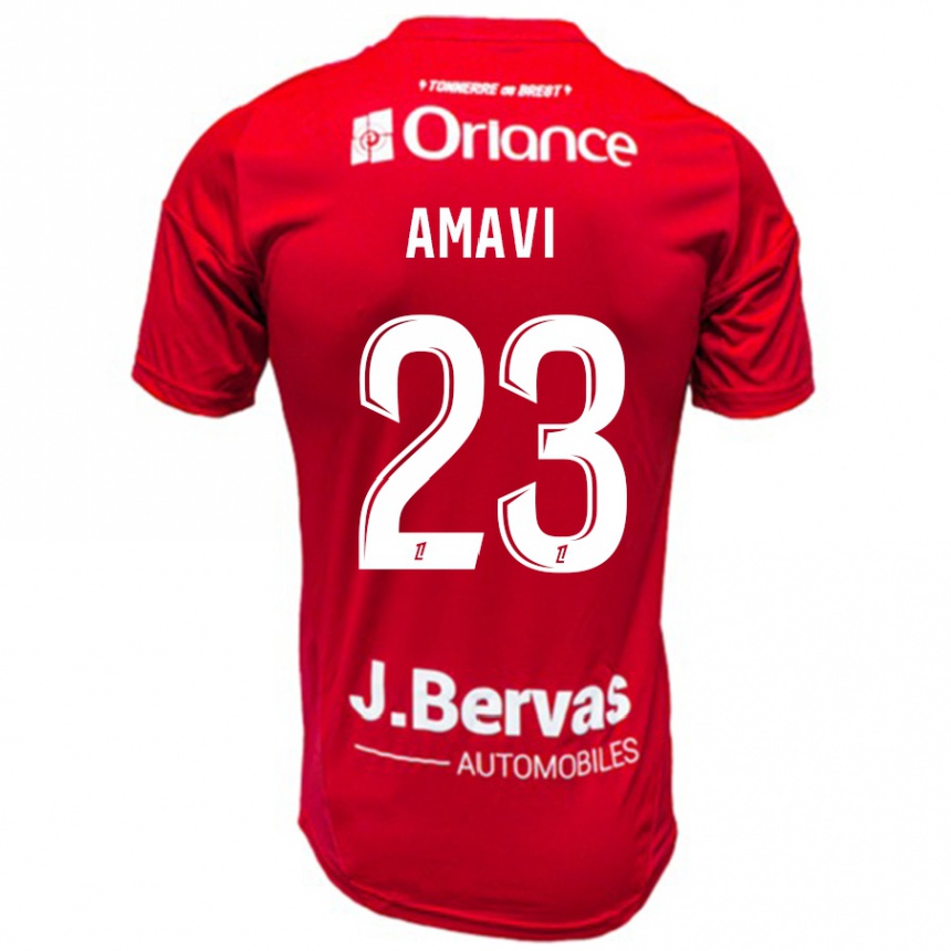 Niño Fútbol Camiseta Jordan Amavi #23 Rojo Blanco 1ª Equipación 2024/25 Argentina