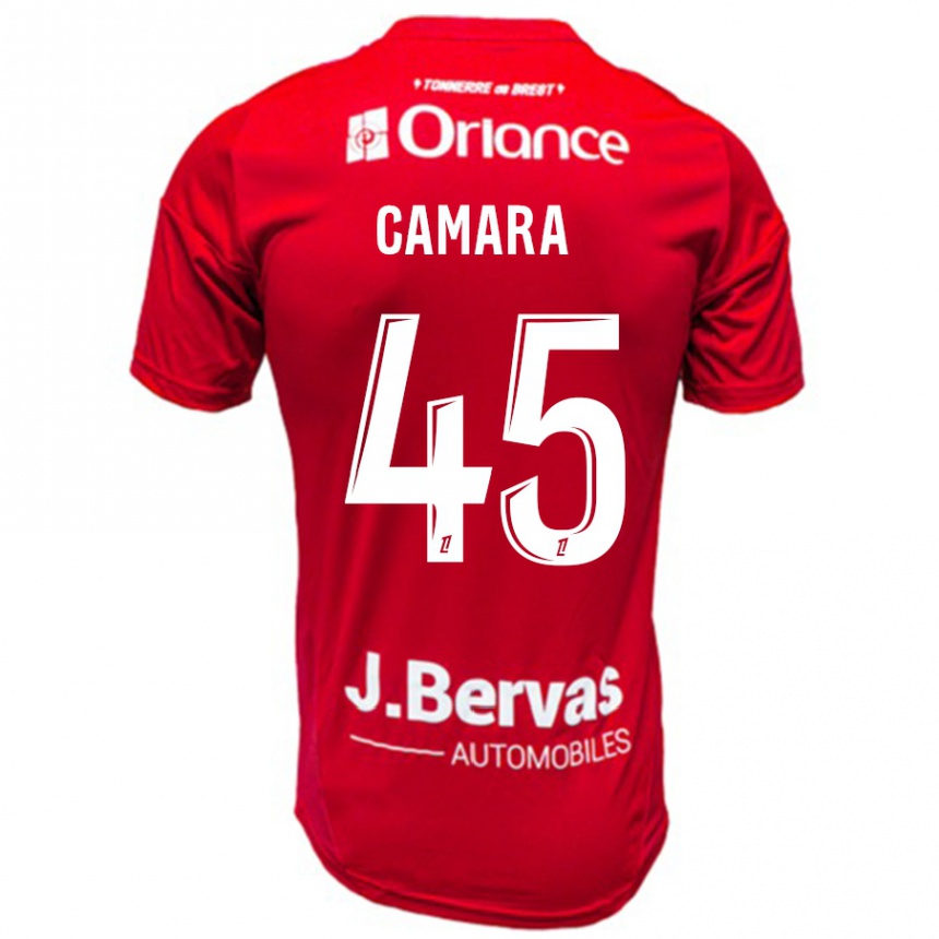 Niño Fútbol Camiseta Mahdi Camara #45 Rojo Blanco 1ª Equipación 2024/25 Argentina