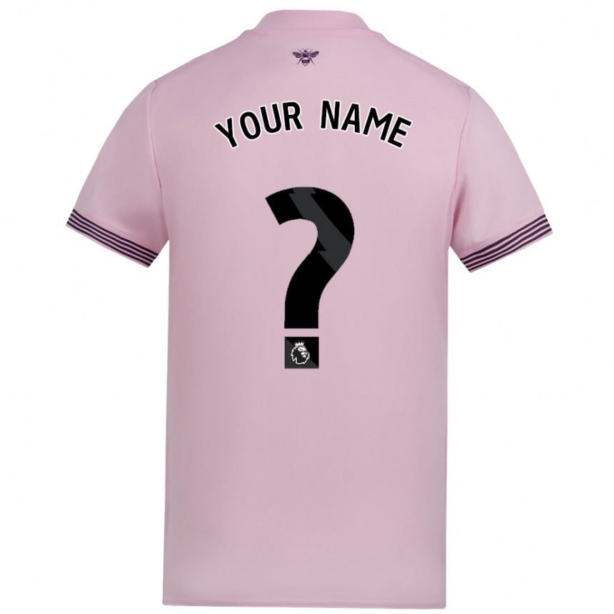 Niño Fútbol Camiseta Su Nombre #0 Rosa 2ª Equipación 2024/25 Argentina