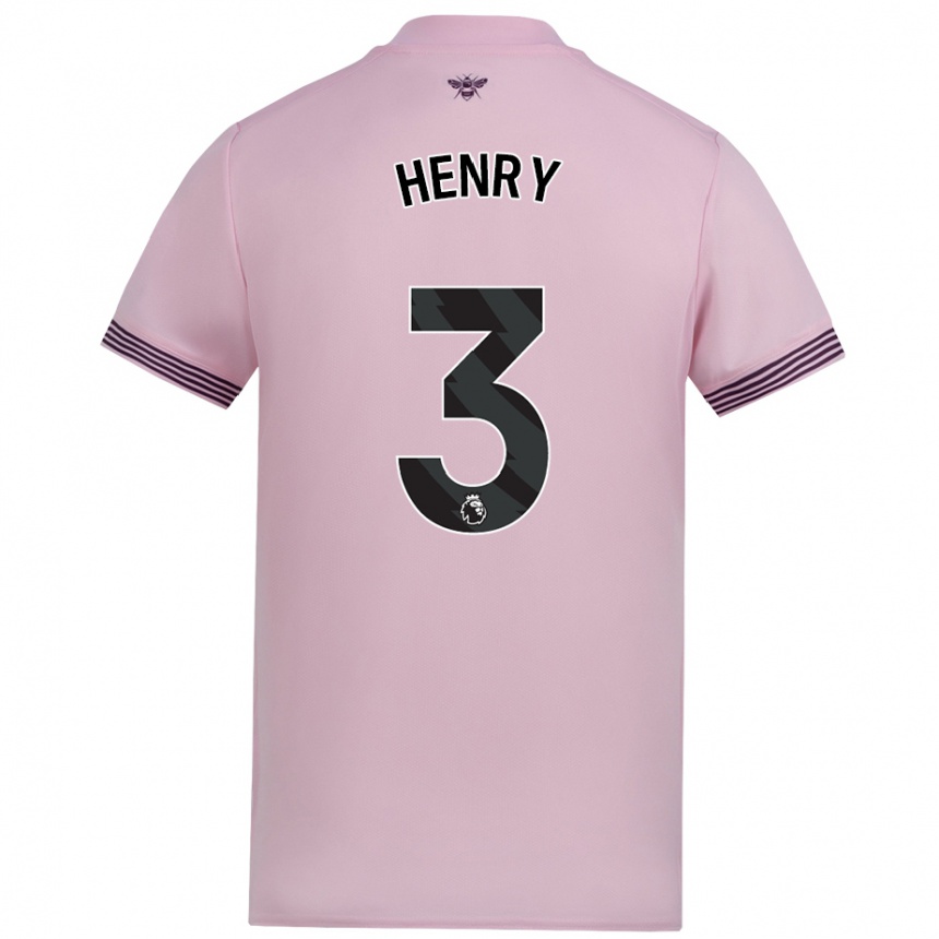 Niño Fútbol Camiseta Rico Henry #3 Rosa 2ª Equipación 2024/25 Argentina