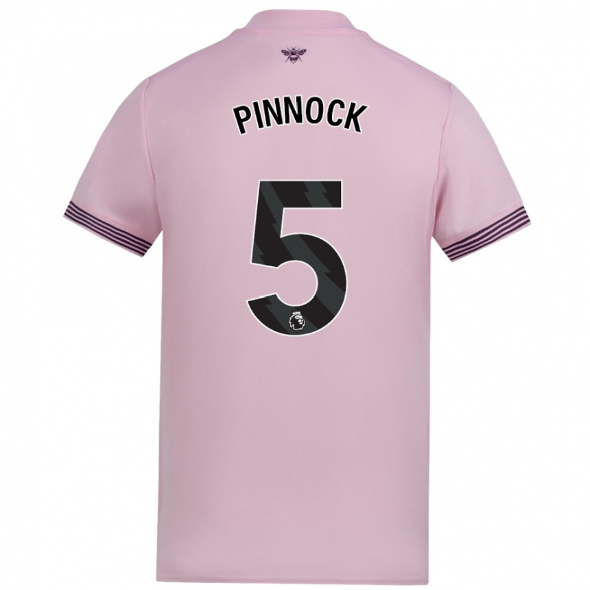 Niño Fútbol Camiseta Ethan Pinnock #5 Rosa 2ª Equipación 2024/25 Argentina