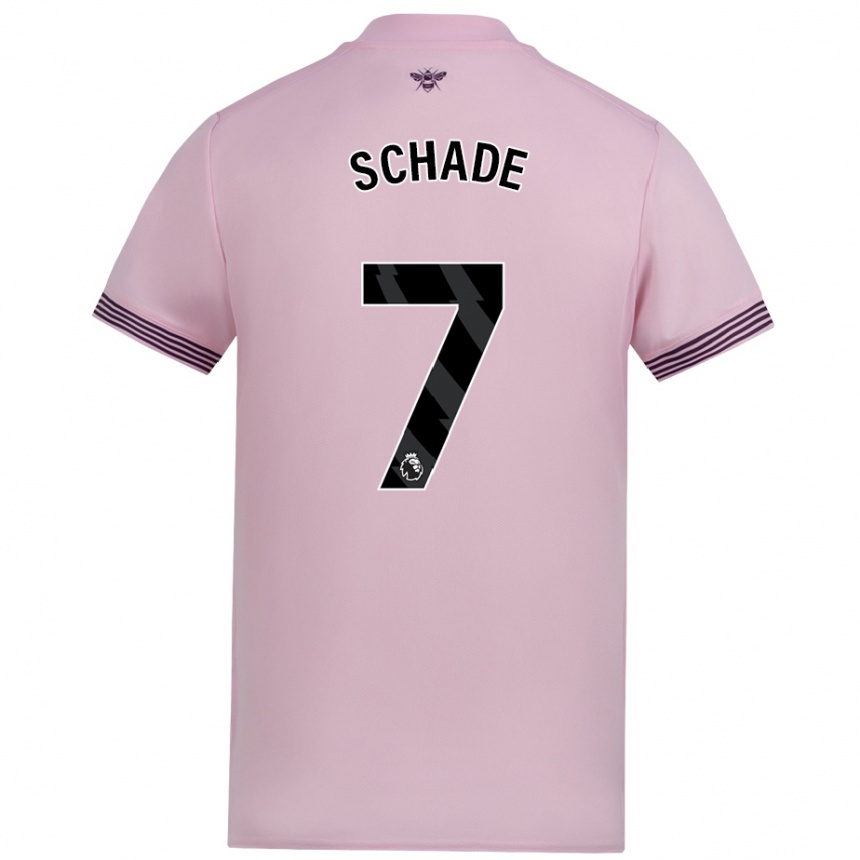 Niño Fútbol Camiseta Kevin Schade #7 Rosa 2ª Equipación 2024/25 Argentina