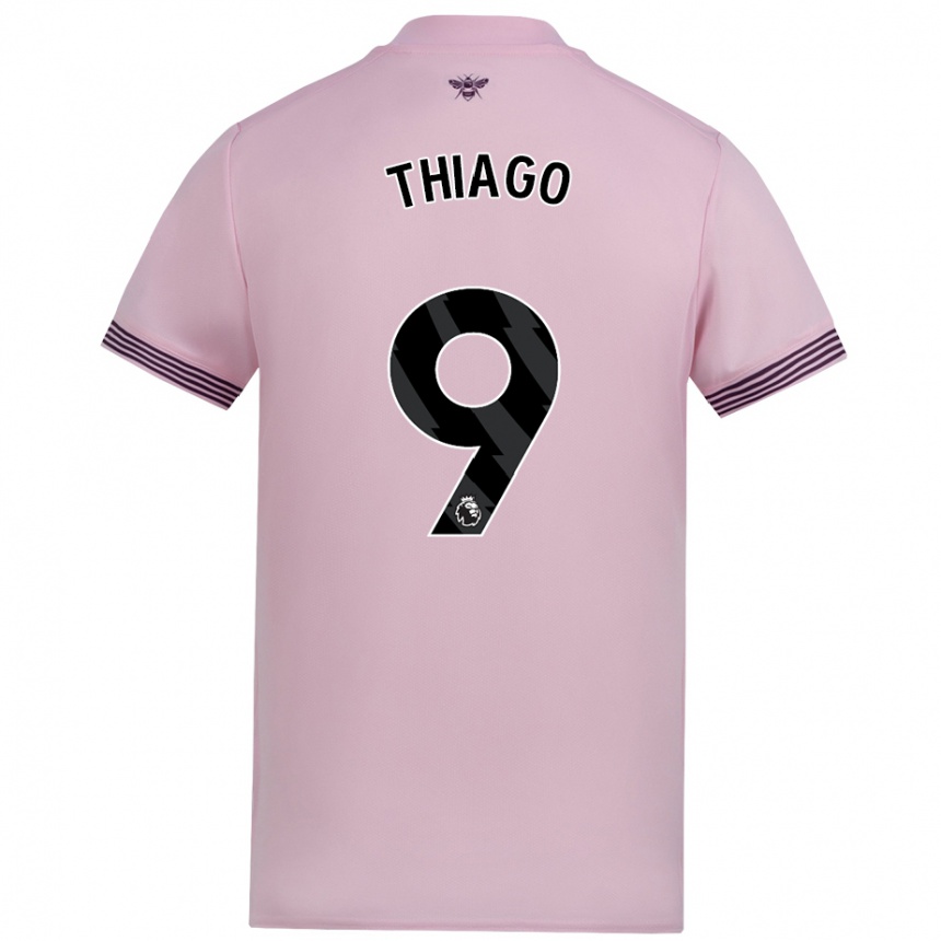 Niño Fútbol Camiseta Igor Thiago #9 Rosa 2ª Equipación 2024/25 Argentina