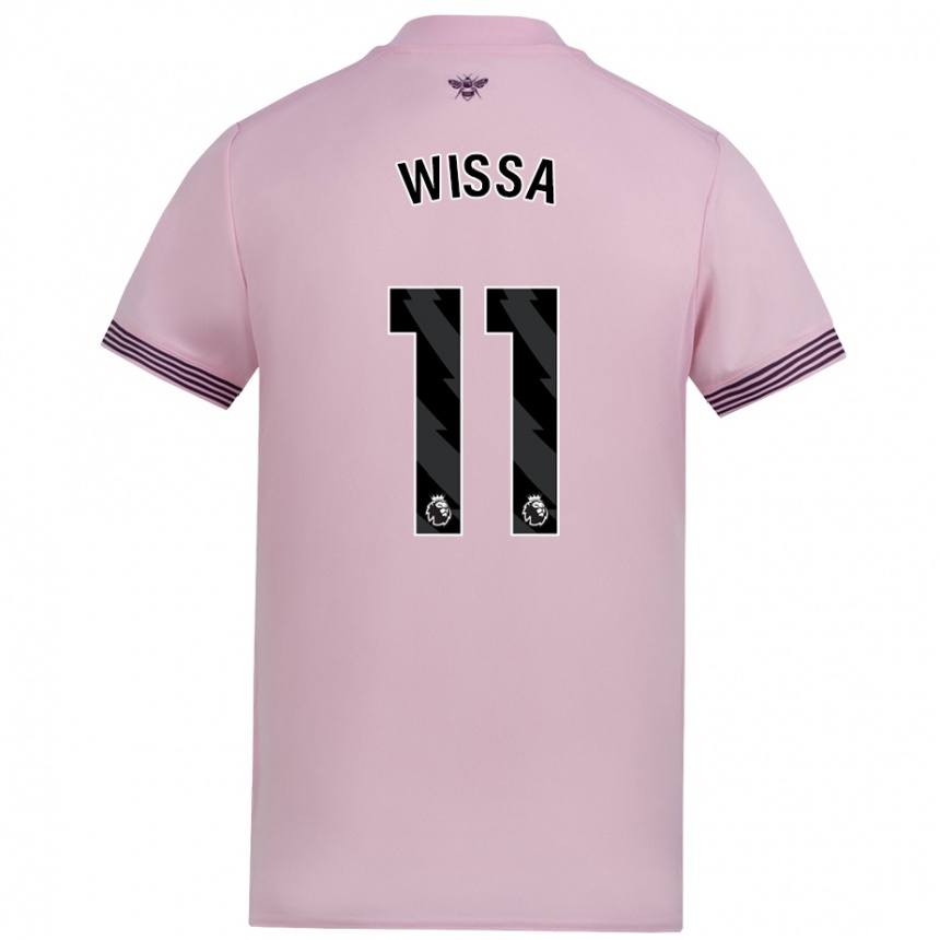 Niño Fútbol Camiseta Yoane Wissa #11 Rosa 2ª Equipación 2024/25 Argentina