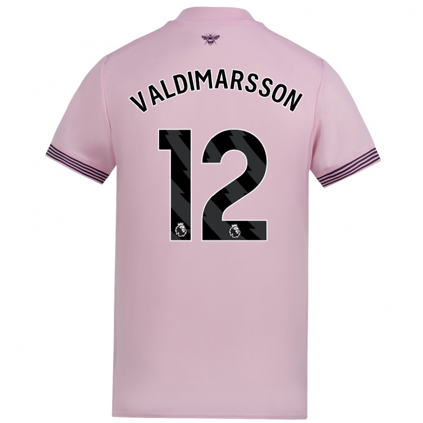 Niño Fútbol Camiseta Hákon Rafn Valdimarsson #12 Rosa 2ª Equipación 2024/25 Argentina