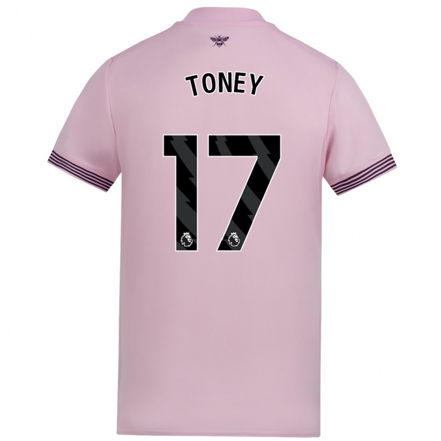 Niño Fútbol Camiseta Ivan Toney #17 Rosa 2ª Equipación 2024/25 Argentina