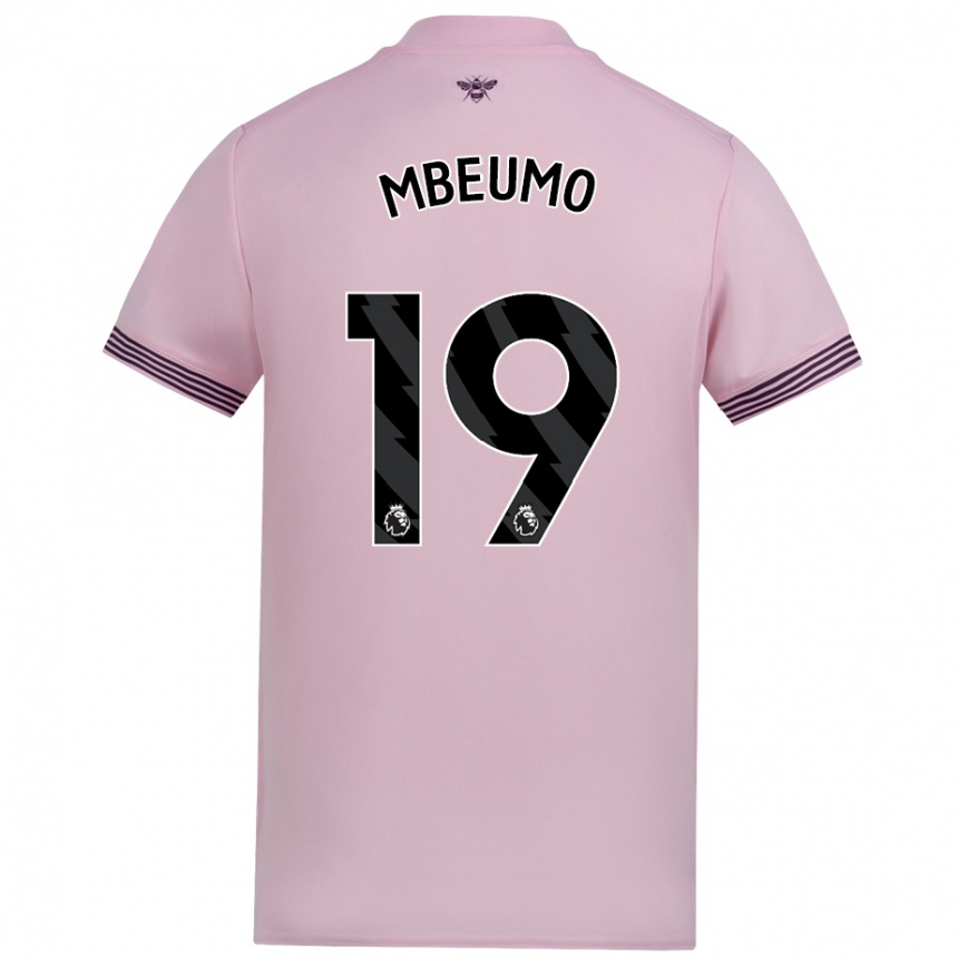 Niño Fútbol Camiseta Bryan Mbeumo #19 Rosa 2ª Equipación 2024/25 Argentina