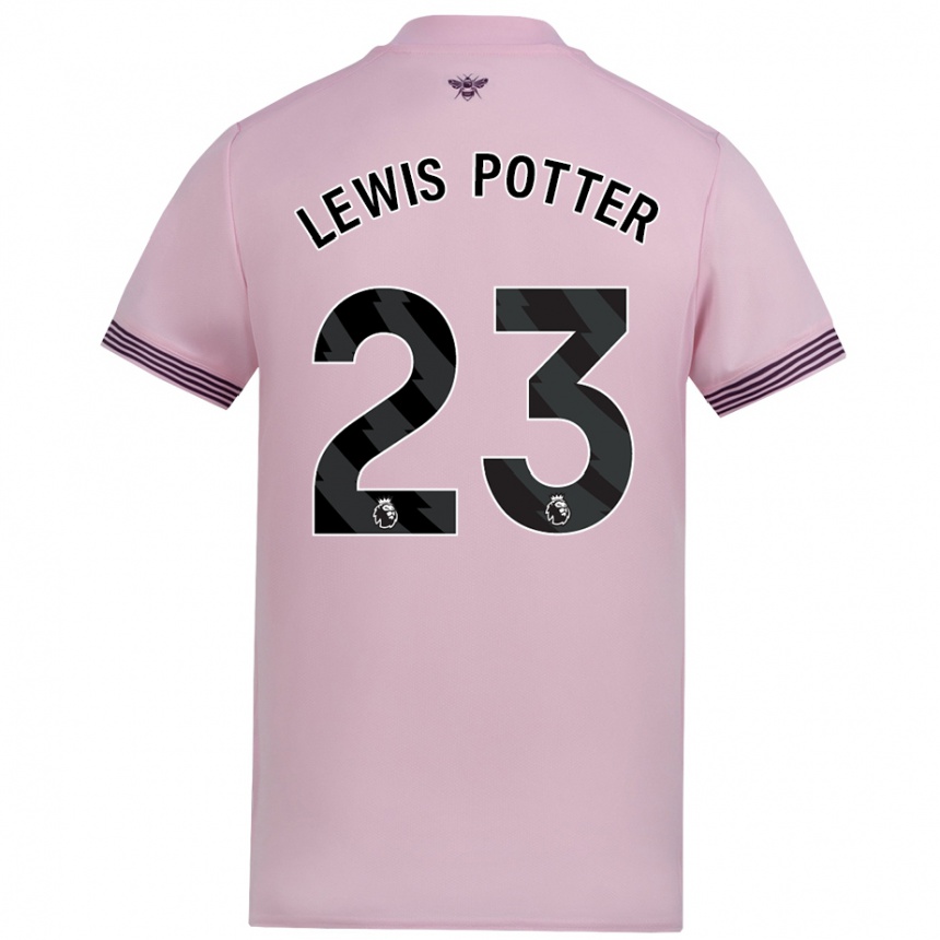 Niño Fútbol Camiseta Keane Lewis-Potter #23 Rosa 2ª Equipación 2024/25 Argentina