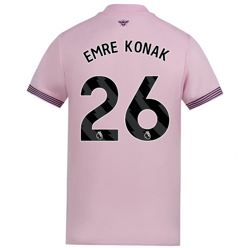 Niño Fútbol Camiseta Yunus Emre Konak #26 Rosa 2ª Equipación 2024/25 Argentina