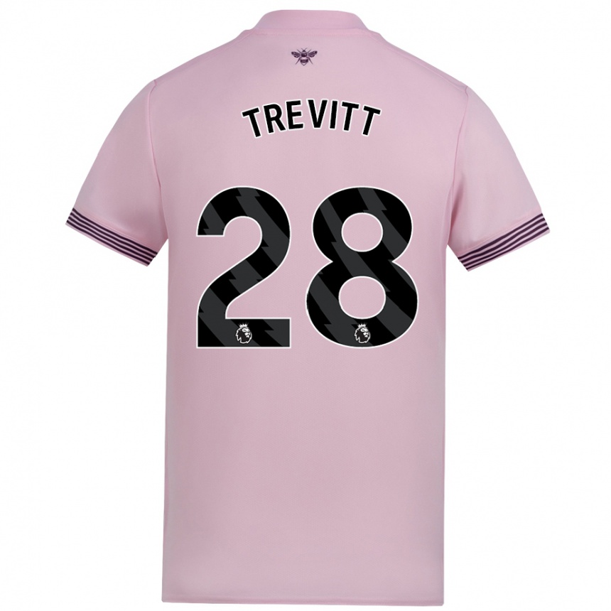 Niño Fútbol Camiseta Ryan Trevitt #28 Rosa 2ª Equipación 2024/25 Argentina