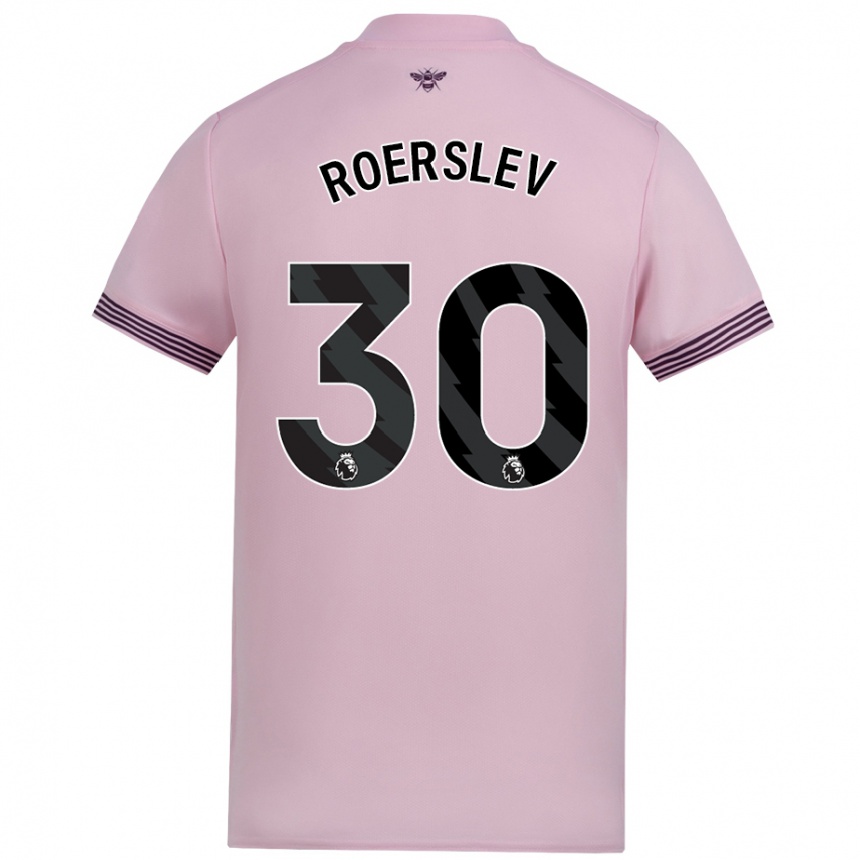 Niño Fútbol Camiseta Mads Roerslev #30 Rosa 2ª Equipación 2024/25 Argentina