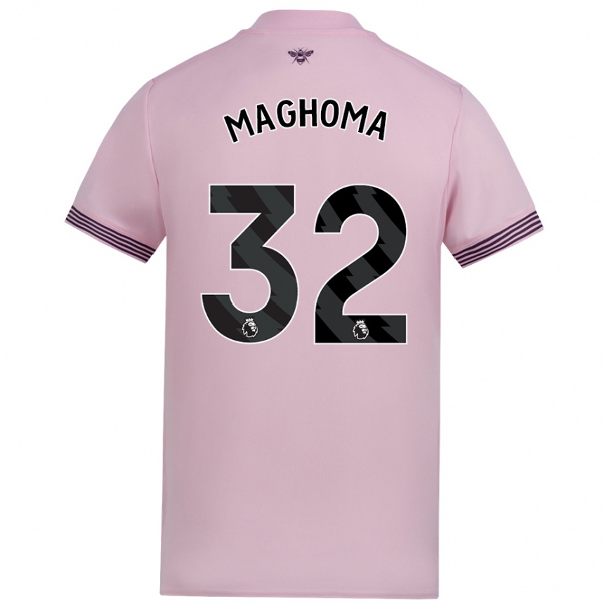 Niño Fútbol Camiseta Paris Maghoma #32 Rosa 2ª Equipación 2024/25 Argentina