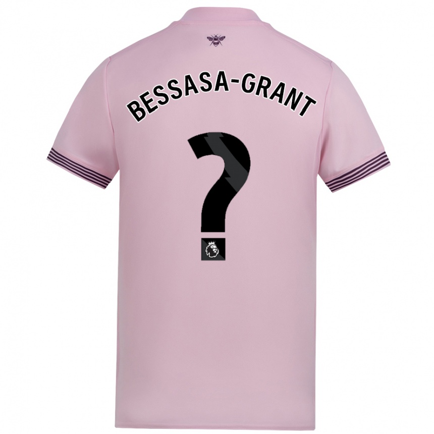 Niño Fútbol Camiseta Mekhai Bessasa-Grant #0 Rosa 2ª Equipación 2024/25 Argentina