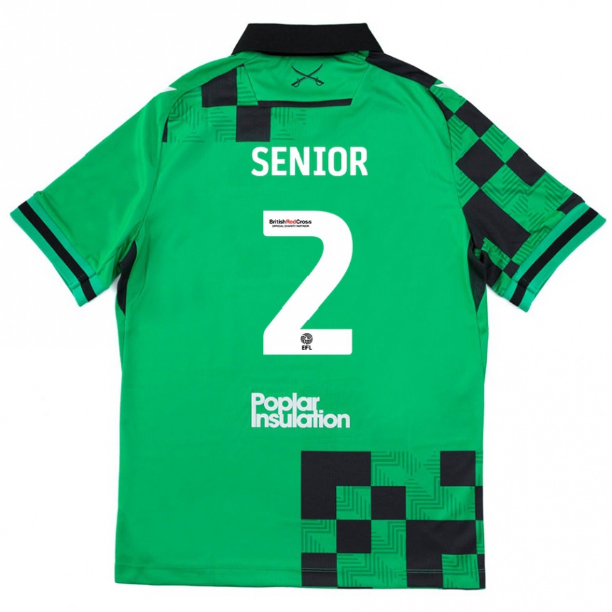 Niño Fútbol Camiseta Joel Senior #2 Verde Negro 2ª Equipación 2024/25 Argentina