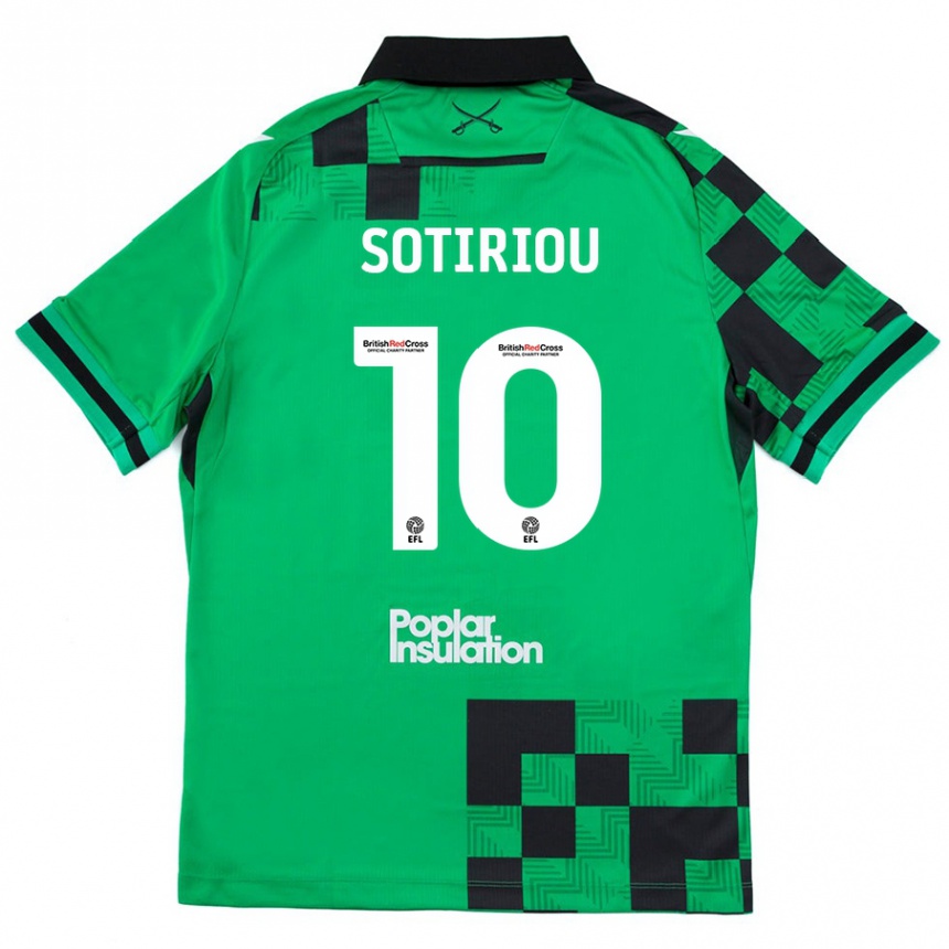 Niño Fútbol Camiseta Ruel Sotiriou #10 Verde Negro 2ª Equipación 2024/25 Argentina