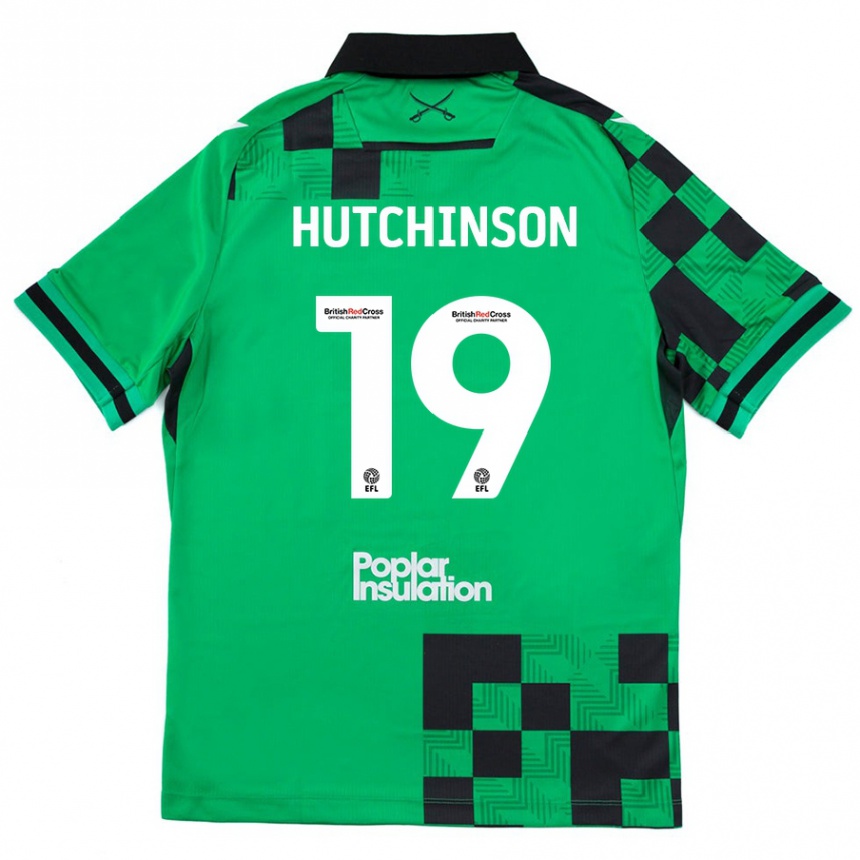 Niño Fútbol Camiseta Isaac Hutchinson #19 Verde Negro 2ª Equipación 2024/25 Argentina