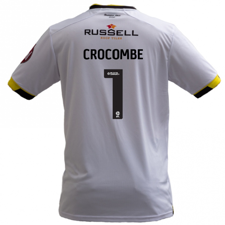 Niño Fútbol Camiseta Max Crocombe #1 Blanco 2ª Equipación 2024/25 Argentina