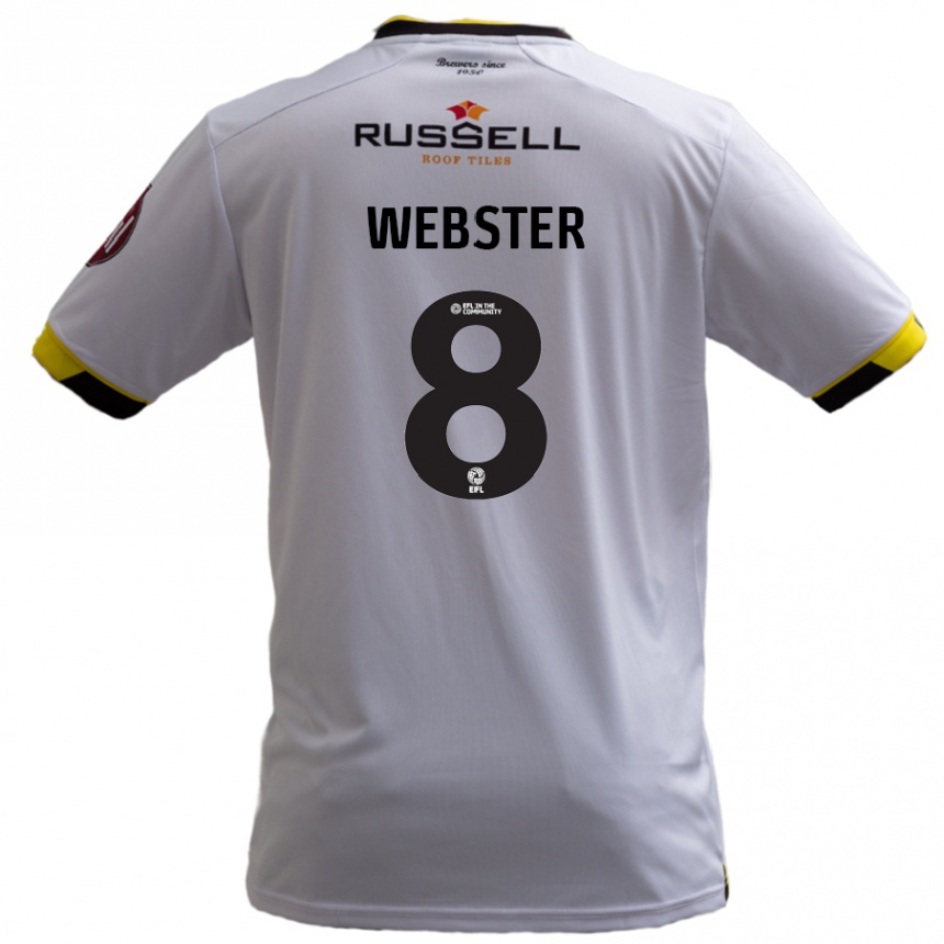 Niño Fútbol Camiseta Charlie Webster #8 Blanco 2ª Equipación 2024/25 Argentina