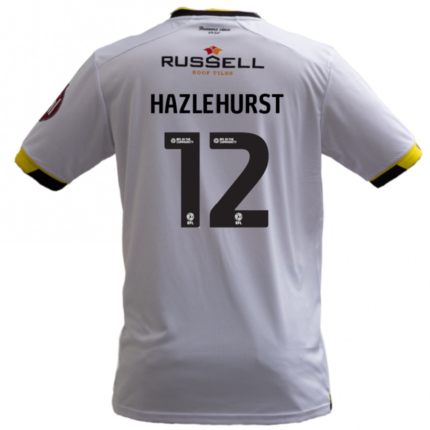 Niño Fútbol Camiseta Jack Hazlehurst #12 Blanco 2ª Equipación 2024/25 Argentina