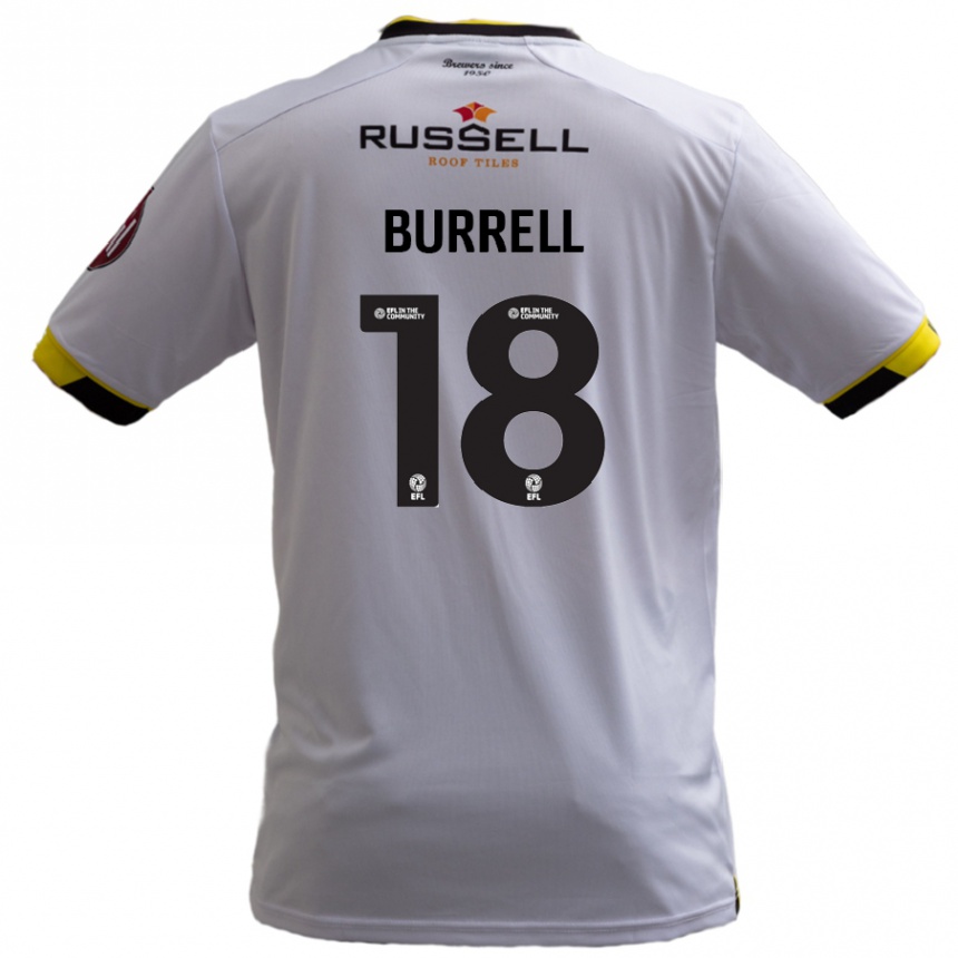 Niño Fútbol Camiseta Rumarn Burrell #18 Blanco 2ª Equipación 2024/25 Argentina