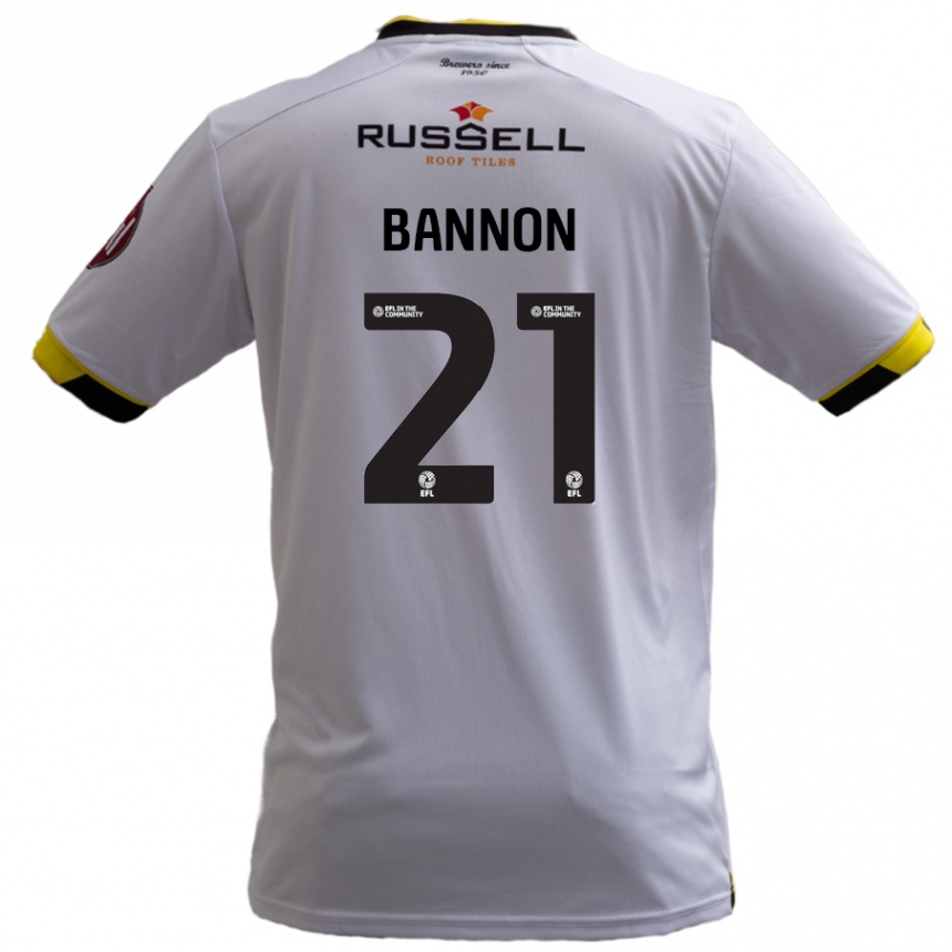 Niño Fútbol Camiseta Alex Bannon #21 Blanco 2ª Equipación 2024/25 Argentina