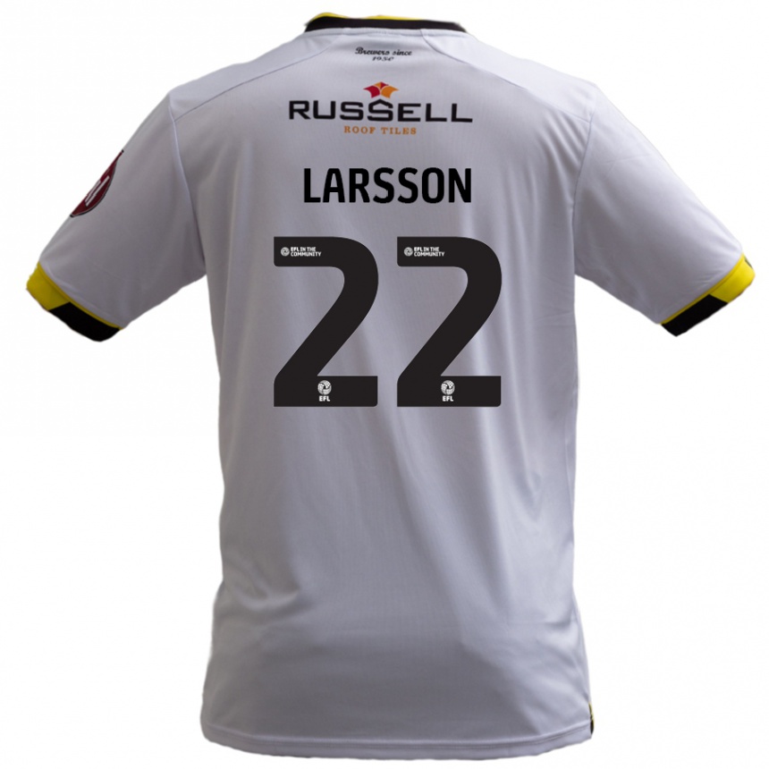 Niño Fútbol Camiseta Julian Larsson #22 Blanco 2ª Equipación 2024/25 Argentina