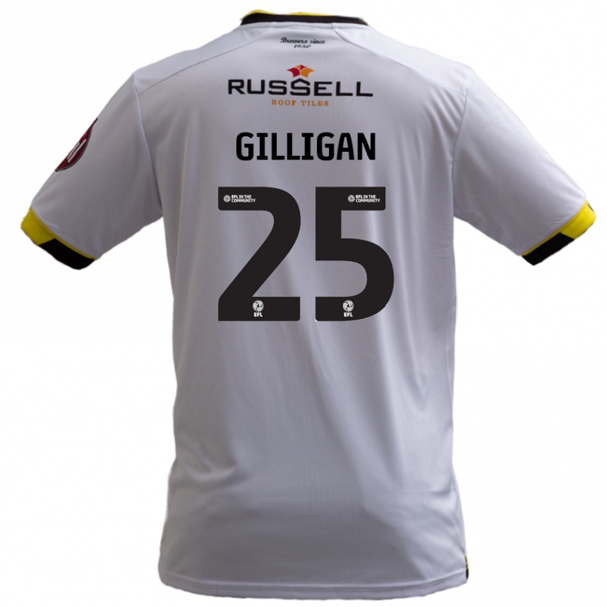 Niño Fútbol Camiseta Ciaran Gilligan #25 Blanco 2ª Equipación 2024/25 Argentina