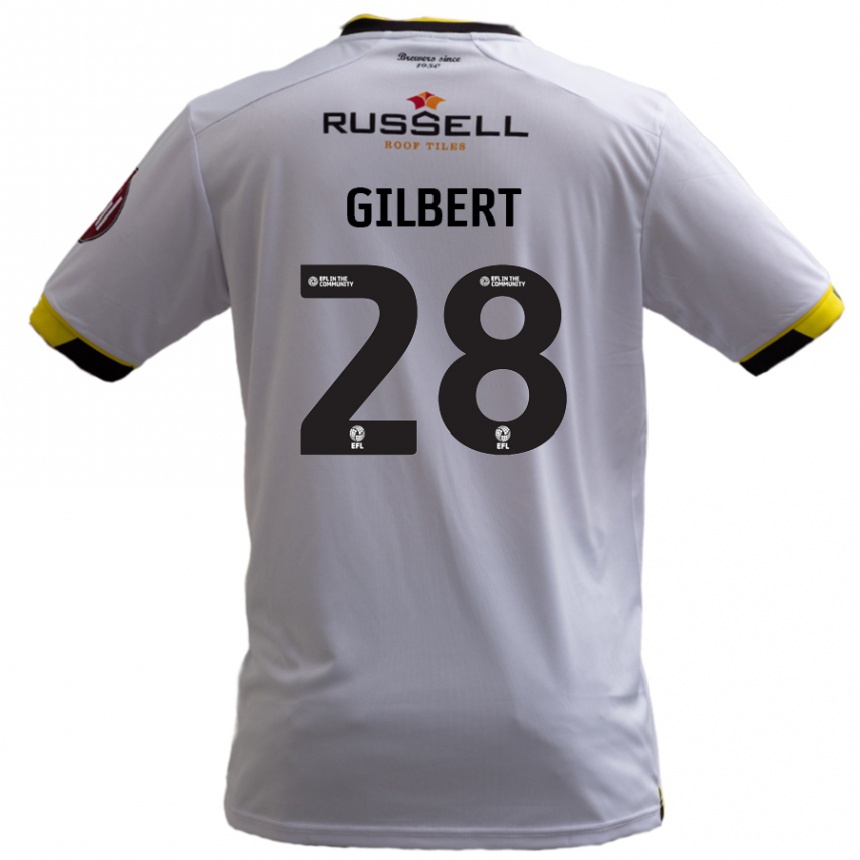 Niño Fútbol Camiseta Cameron Gilbert #28 Blanco 2ª Equipación 2024/25 Argentina